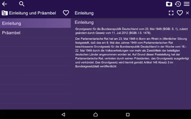 Das Grundgesetz für die Deutschland android App screenshot 0